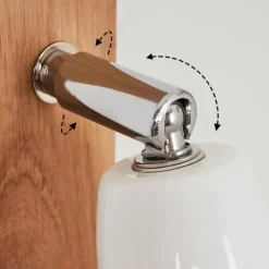 Luminaires Scandinaves-hofstein Applique murale Musland Brun, Chrome, 1 lumière