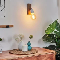 Luminaires Scandinaves-hofstein Applique murale Musland Brun, Chrome, 1 lumière