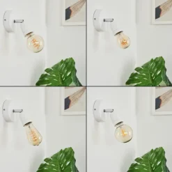 Lampes Vintages & Rétros-hofstein Applique murale Musland Blanc, 1 lumière