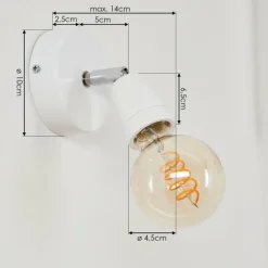 Lampes Vintages & Rétros-hofstein Applique murale Musland Blanc, 1 lumière