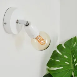 Lampes Vintages & Rétros-hofstein Applique murale Musland Blanc, 1 lumière