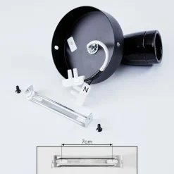 Lampes Dorées-hofstein Applique murale Musland Or, Noir, 1 lumière