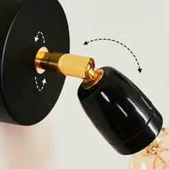 Lampes Dorées-hofstein Applique murale Musland Or, Noir, 1 lumière