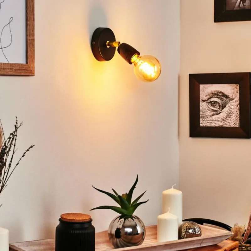 Lampes Dorées-hofstein Applique murale Musland Or, Noir, 1 lumière