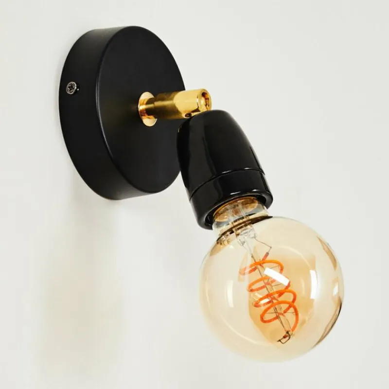 Lampes Dorées-hofstein Applique murale Musland Or, Noir, 1 lumière