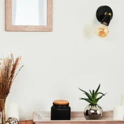 Lampes Dorées-hofstein Applique murale Musland Or, Noir, 1 lumière