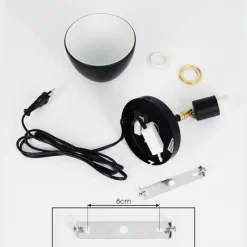 hofstein Applique murale Nabounay Laiton, Noir, 1 lumière