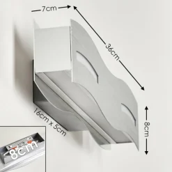 hofstein Applique murale Nagold LED Chrome, Nickel mat, 1 lumière