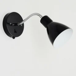 hofstein Applique murale Naouli Chrome, Noir, 1 lumière