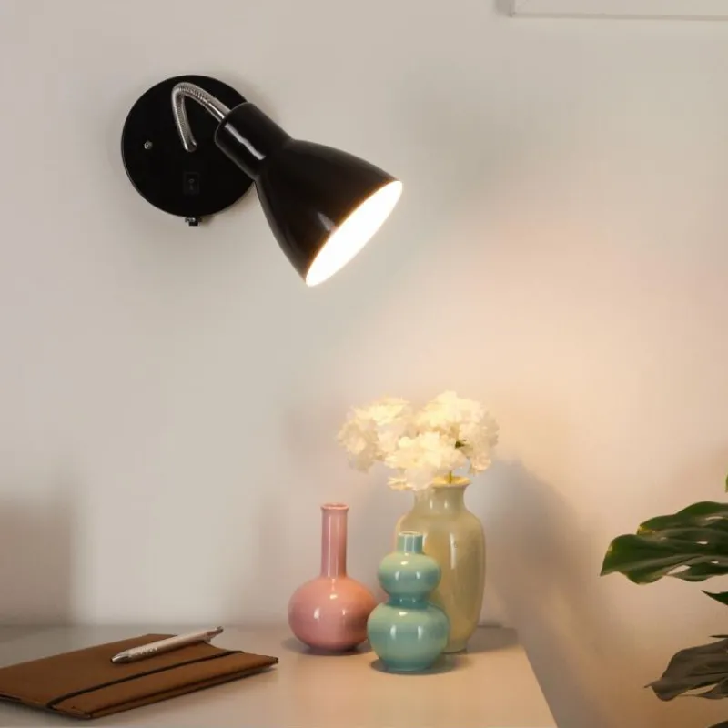 hofstein Applique murale Naouli Chrome, Noir, 1 lumière