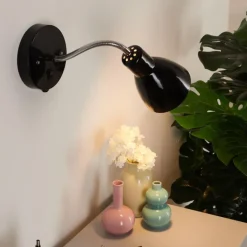 hofstein Applique murale Naouli Chrome, Noir, 1 lumière