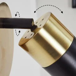 hofstein Applique murale Neftenbach Laiton, Noir, 1 lumière