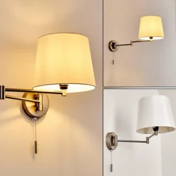 Lampes En Tissu-hofstein Applique murale Neuville Nickel mat, 1 lumière