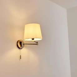 Lampes En Tissu-hofstein Applique murale Neuville Nickel mat, 1 lumière