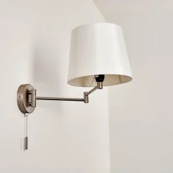 Lampes En Tissu-hofstein Applique murale Neuville Nickel mat, 1 lumière