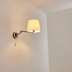 Lampes En Tissu-hofstein Applique murale Neuville Nickel mat, 1 lumière