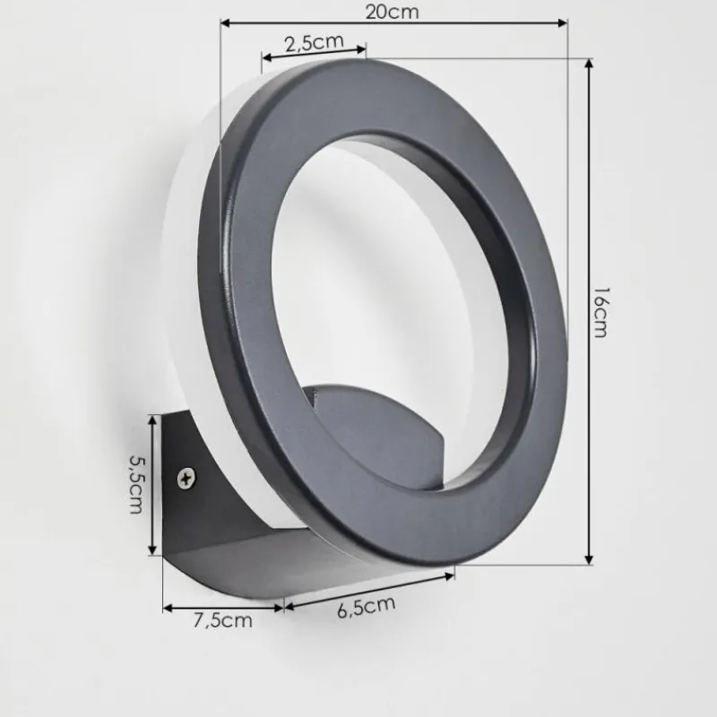 hofstein Applique murale Nevis LED Anthracite, 1 lumière