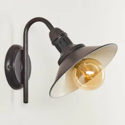 Luminaires Rustiques-hofstein Applique murale Nibyn Beige, Brun foncé, 1 lumière