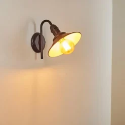 Luminaires Rustiques-hofstein Applique murale Nibyn Beige, Brun foncé, 1 lumière