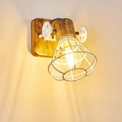 Lampes Industrielles-hofstein Applique murale Nifun Brun, Blanc, 1 lumière