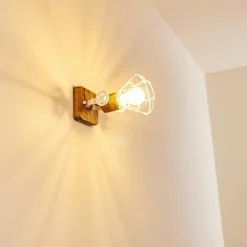 Lampes Industrielles-hofstein Applique murale Nifun Brun, Blanc, 1 lumière