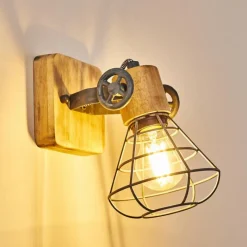 Luminaires Rustiques-hofstein Applique murale Nifun Brun, Gris, 1 lumière