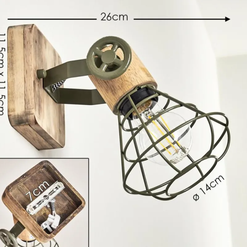 hofstein Applique murale Nifun Vert, 1 lumière