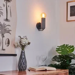 Lampes Vintages & Rétros-hofstein Applique murale Nonume Gris, Noir, 1 lumière