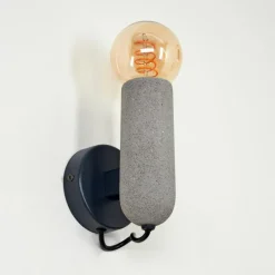 Lampes Vintages & Rétros-hofstein Applique murale Nonume Gris, Noir, 1 lumière