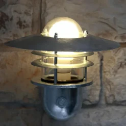 Luminaires Nordlux Applique murale Nordlux AGGER SENSOR Zingué, 1 lumière, Détecteur de mouvement