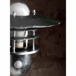 Luminaires Nordlux Applique murale Nordlux AGGER SENSOR Zingué, 1 lumière, Détecteur de mouvement