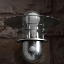 Luminaires Nordlux Applique murale Nordlux AGGER SENSOR Zingué, 1 lumière, Détecteur de mouvement