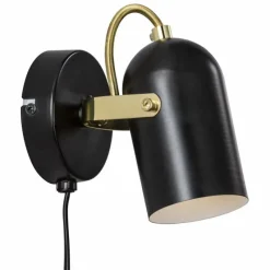 Lampes Industrielles-Luminaires Nordlux Applique murale Nordlux LOTUS Laiton, Noir, 1 lumière