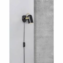 Lampes Industrielles-Luminaires Nordlux Applique murale Nordlux LOTUS Laiton, Noir, 1 lumière