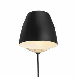 Lampes En Bois-Luminaires Nordlux Applique murale Nordlux THEO Bois clair, Noir, 1 lumière