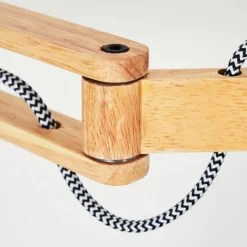 hofstein Applique murale Norfolk Bois clair, Noir, 1 lumière