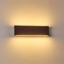 hofstein Applique murale Obion LED Rouille, 2 lumières