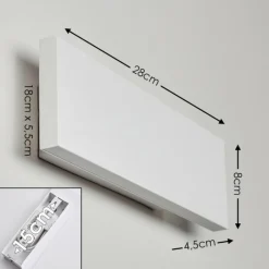 hofstein Applique murale Obion LED Blanc, 2 lumières