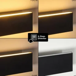 hofstein Applique murale Obion LED Anthracite, 2 lumières