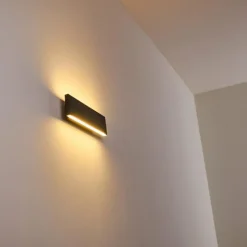 hofstein Applique murale Obion LED Anthracite, 2 lumières