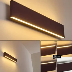 Lampes Vintages & Rétros-hofstein Applique murale Obion LED Rouille, 2 lumières