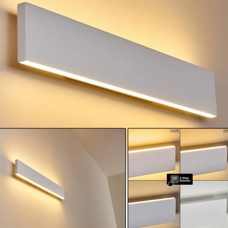 hofstein Applique murale Obion LED Blanc, 2 lumières