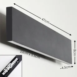 hofstein Applique murale Obion LED Noir, 2 lumières