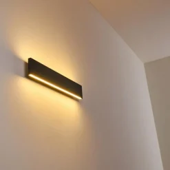 hofstein Applique murale Obion LED Noir, 2 lumières