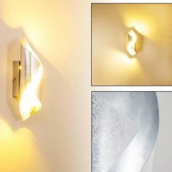 hofstein Applique murale Ogarrio LED Argenté, 2 lumières* Éclairage Led