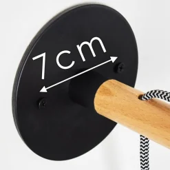 Lampes Vintages & Rétros-hofstein Applique murale Okseoer Brun clair, Noir, 1 lumière