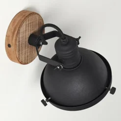 Lampes En Bois-hofstein Applique murale Onsala Brun, Noir, 1 lumière