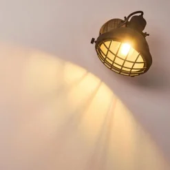 Lampes En Bois-hofstein Applique murale Onsala Brun, Noir, 1 lumière