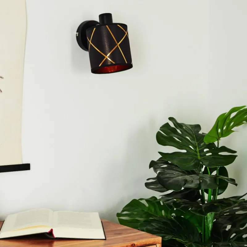 Lampes En Tissu-hofstein Applique murale Opatija Noir, 1 lumière