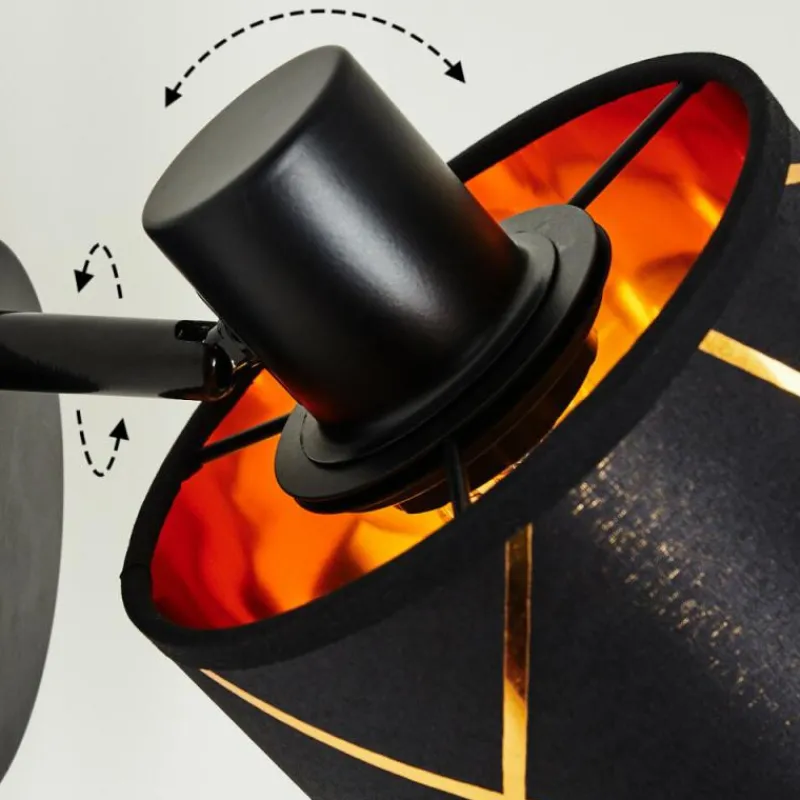 Lampes En Tissu-hofstein Applique murale Opatija Noir, 1 lumière